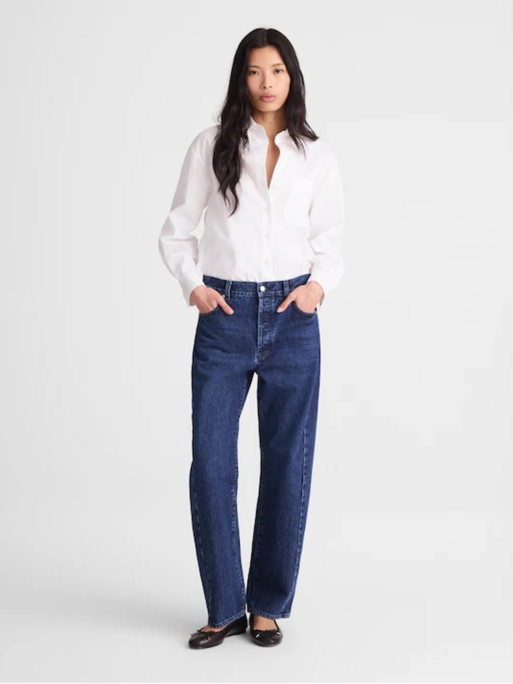 Madewell Pieced Barrel-Leg Jeans Tall 31